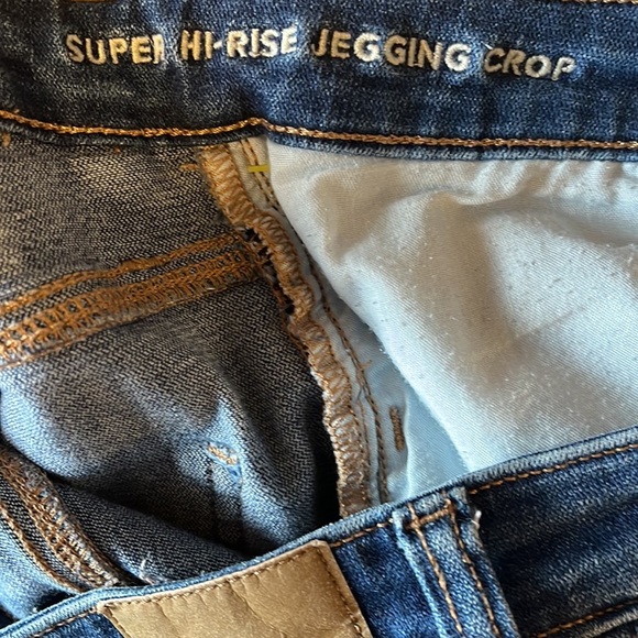 AMERICAN EAGLE OUTFITTERS SIZE 14 SUPER STRETCH SUPER HI-RISE JEGGING CROP - Picture 3 of 11